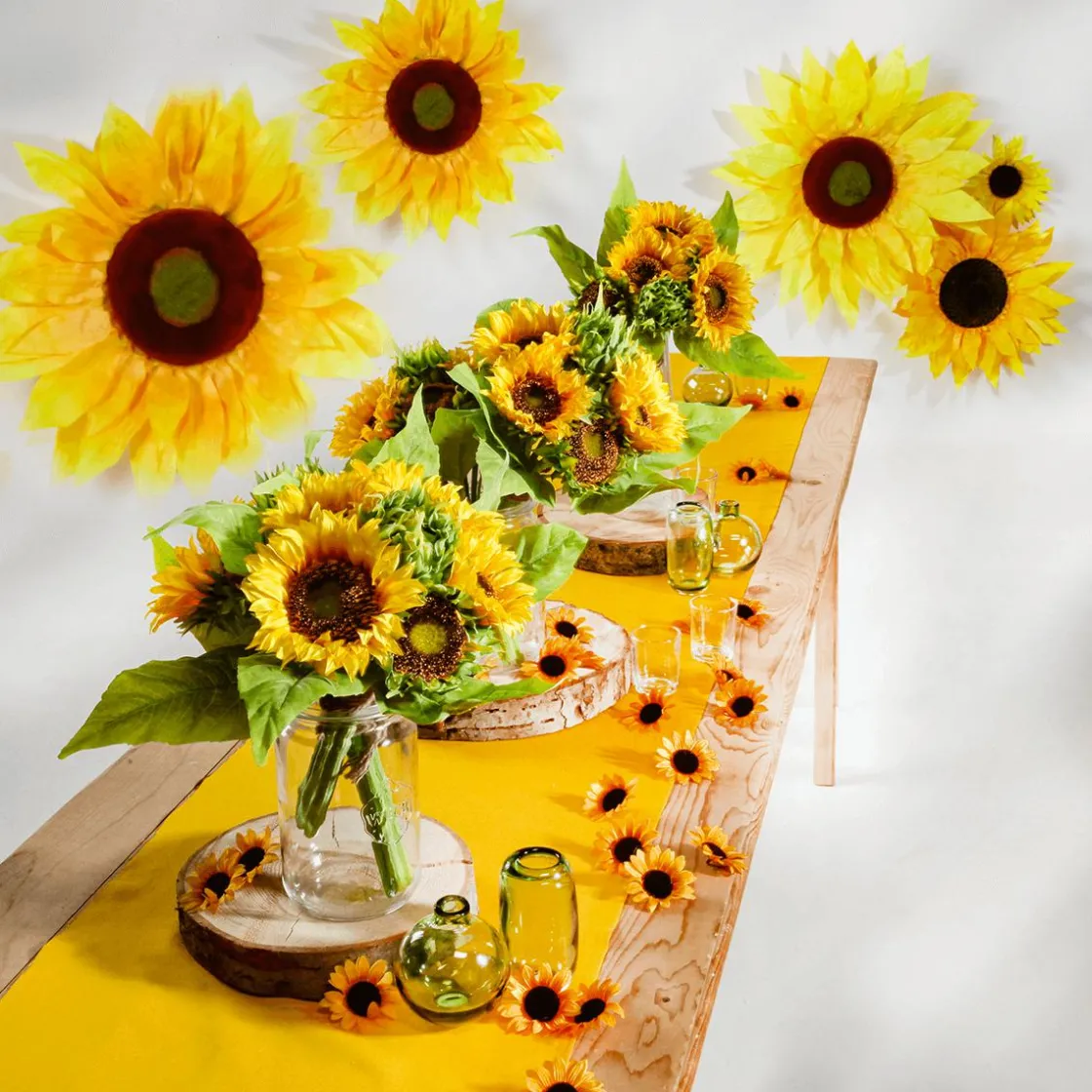 DecoWoerner Decoración De Otoño|Cabezas De Flores Artificiales>Cabeza De Flor Deco Girasol, 60 Cm Ø