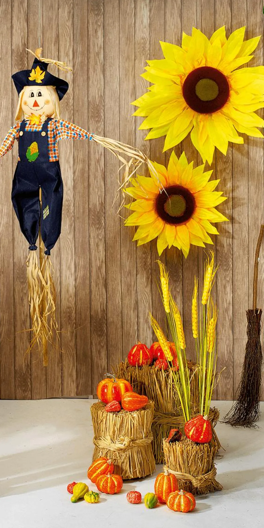 DecoWoerner Decoración De Otoño|Cabezas De Flores Artificiales>Cabeza De Flor Deco Girasol, 60 Cm Ø