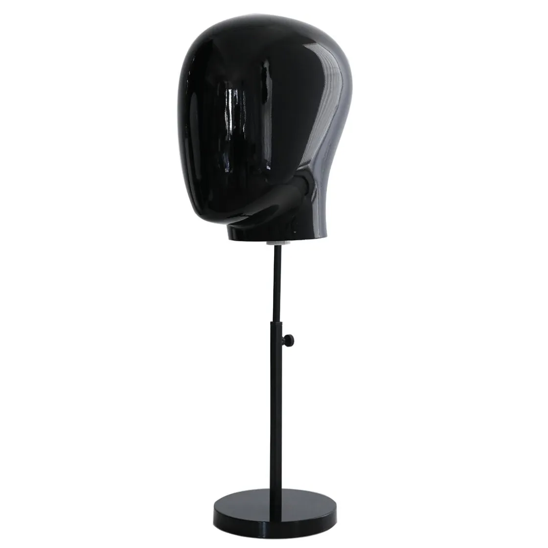 DecoWoerner Maniquíes>Cabeza De Maniquí De Hombre Negra Con Soporte 29 X 29 X 40 Cm