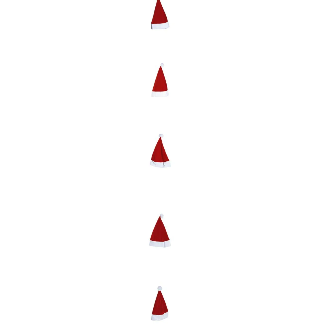 DecoWoerner Figuras De Navidad>Cadena De Gorras De Papá Noel 250 Cm
