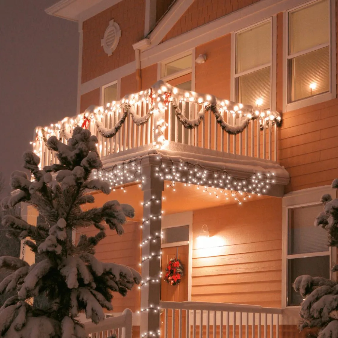 DecoWoerner Luces De Navidad>Cadena De Luces De Bajo Voltaje Negra 10m IP44 100LED Blanco Cálido