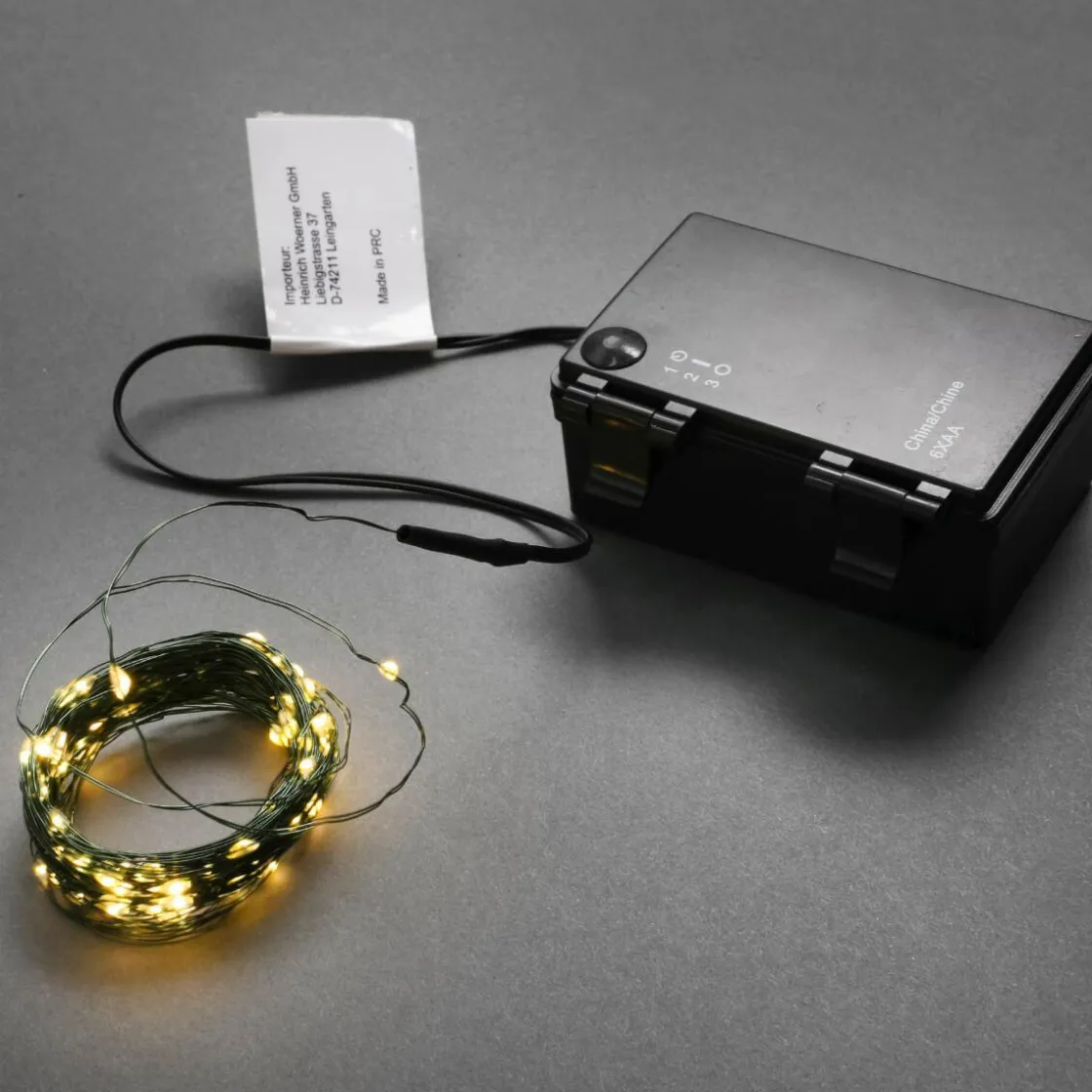 DecoWoerner Luces De Navidad>Cadena De Luces LED Con Alambre Con Baterías Para Exteriores, 100 LED, 10 M