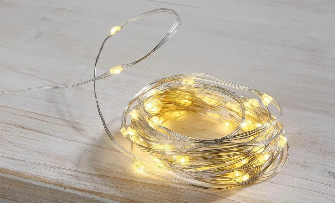 DecoWoerner Luces De Navidad>Cadena De Luces LED Con Alambre Para Exteriores, 50 LED, 5 M