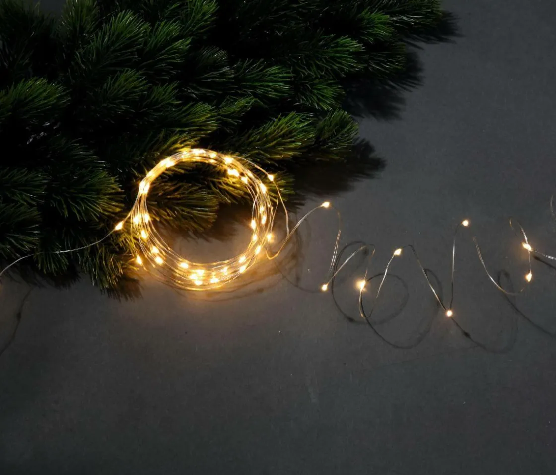 DecoWoerner Luces De Navidad>Cadena De Luces LED Con Alambre Para Exteriores, 50 LED, 5 M