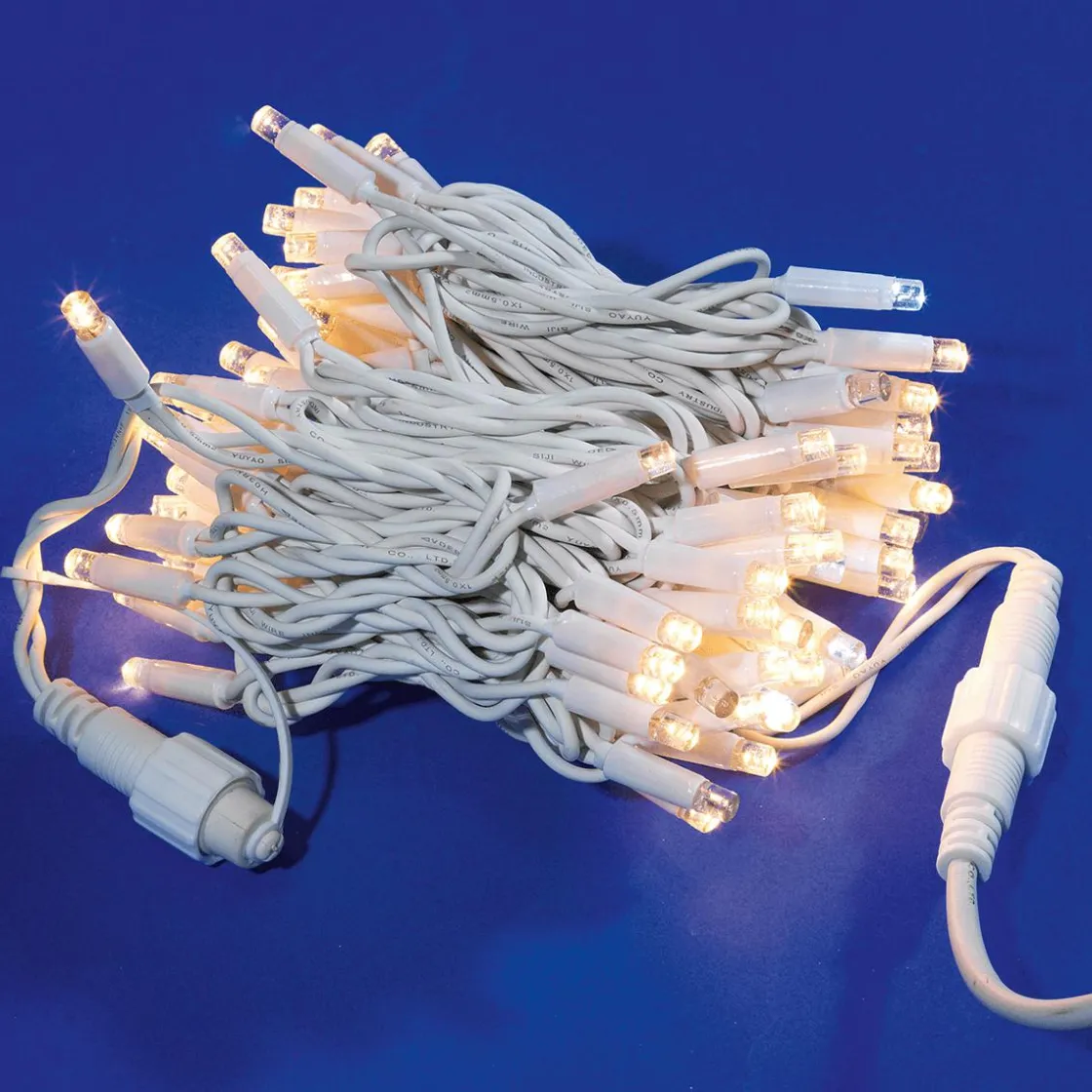 DecoWoerner Luces De Navidad>Cadena De Luces LED Parpadeante Con Tramos Acoplables Para Exteriores, 100 LED Cálido, 10 M