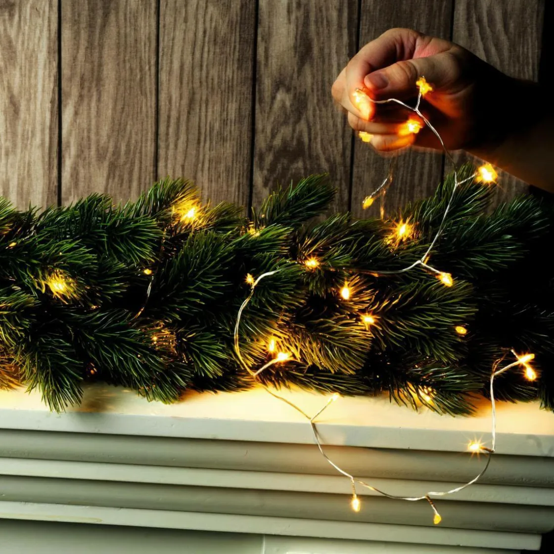 DecoWoerner Luces De Navidad>Cadena De Luces LED Twinkle Para Exterior, 10 M,
