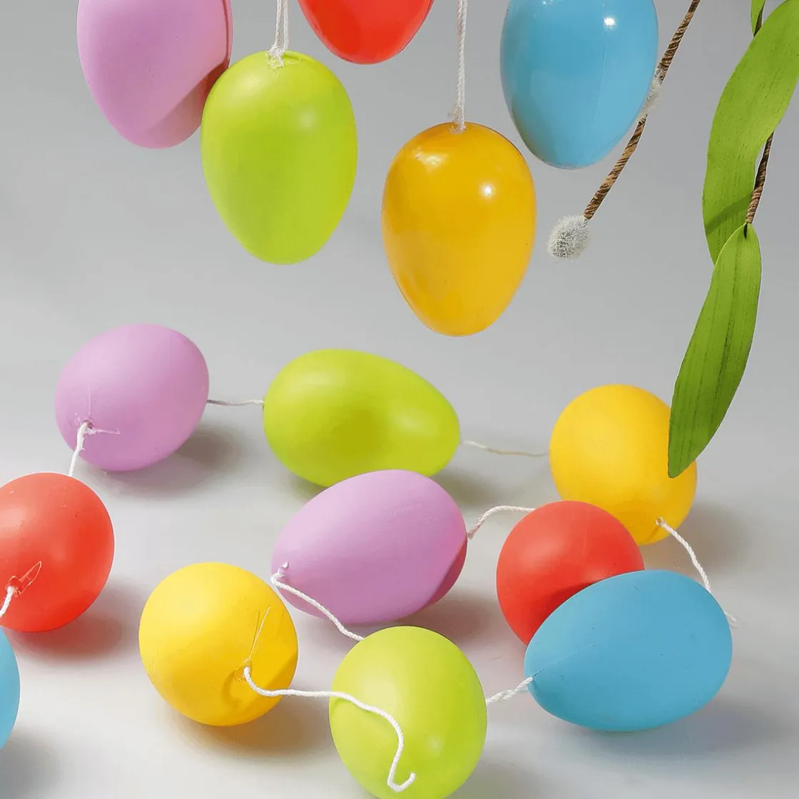 DecoWoerner Decoración De Pascua>Cadena Decorativa Con Huevos De Pascua Coloridos Uni 160 Cm