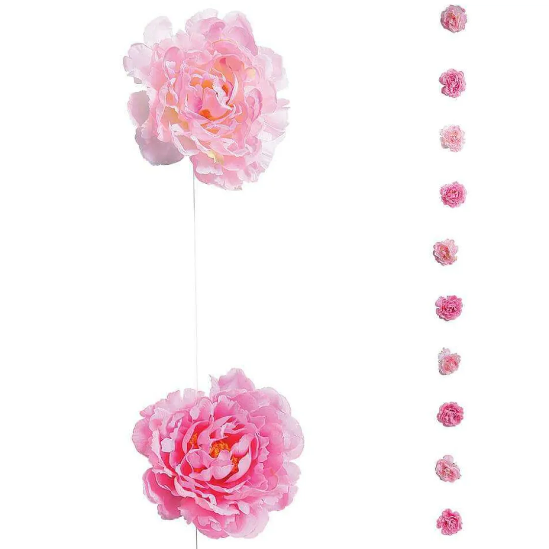 DecoWoerner Decoración De Primavera|Guirnaldas Y Vides>Cadena Decorativa De Peonías, Longitud 180 Cm