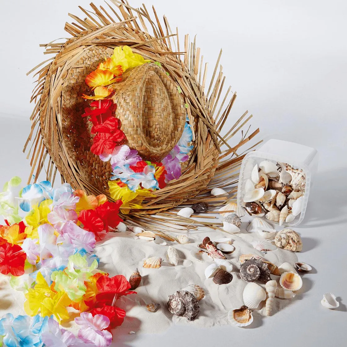 DecoWoerner Decoración De Verano>Cadenas De Flores De Hawaii, 3 Piezas