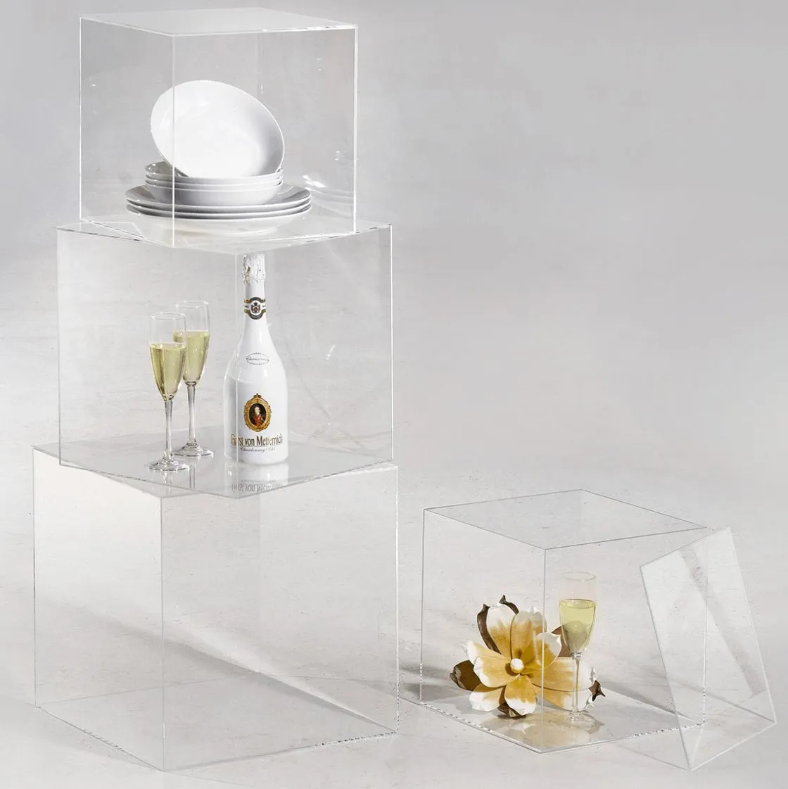 DecoWoerner Expositores Para Tiendas>Caja Cúbica Con Tapa 30 X 30 Cm