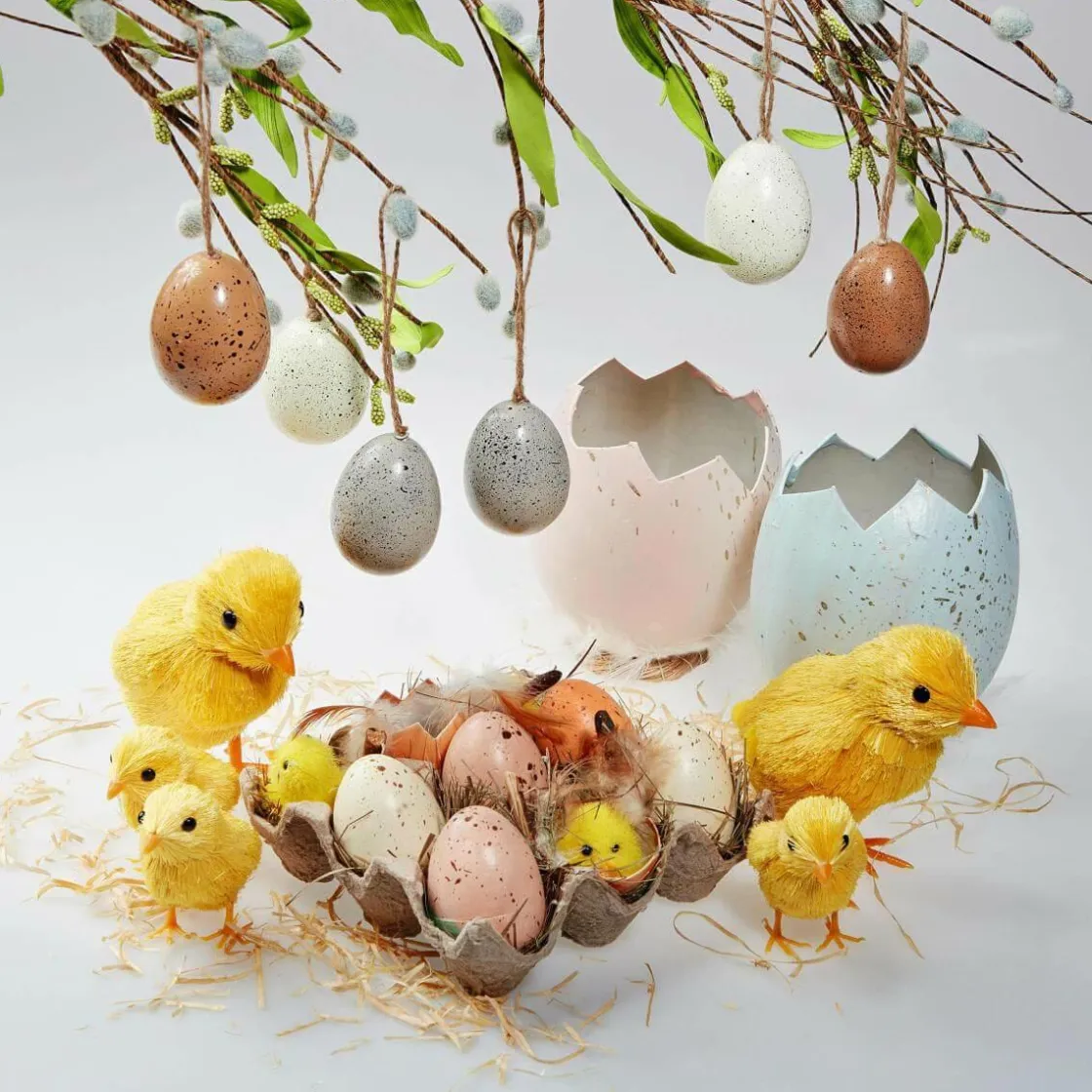 DecoWoerner Decoración De Pascua>Caja De Huevos Y Pollitos