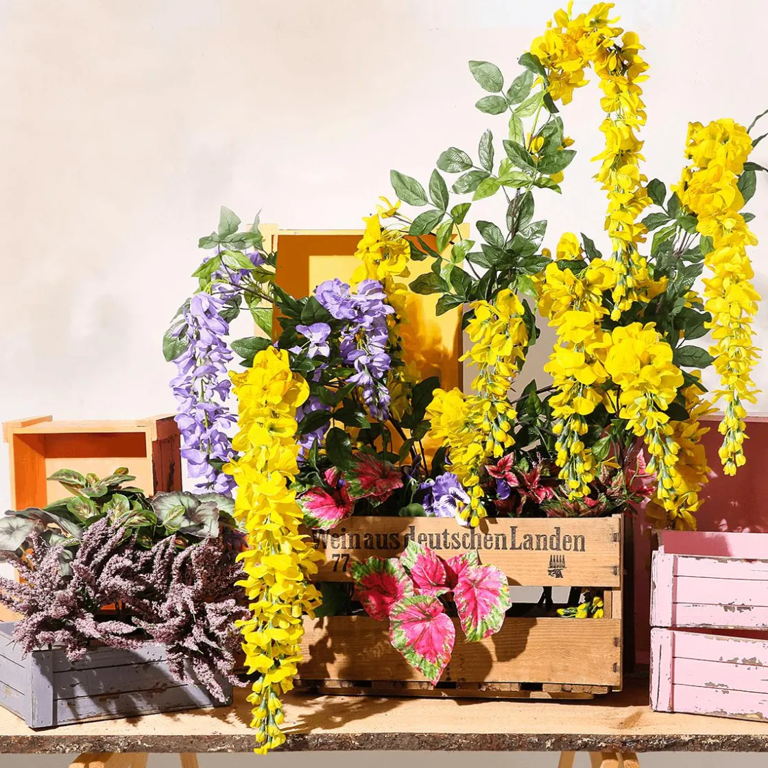 DecoWoerner Decoración Natural|Decoración Temática>Caja De Vinos Original Longitud 46 Cm