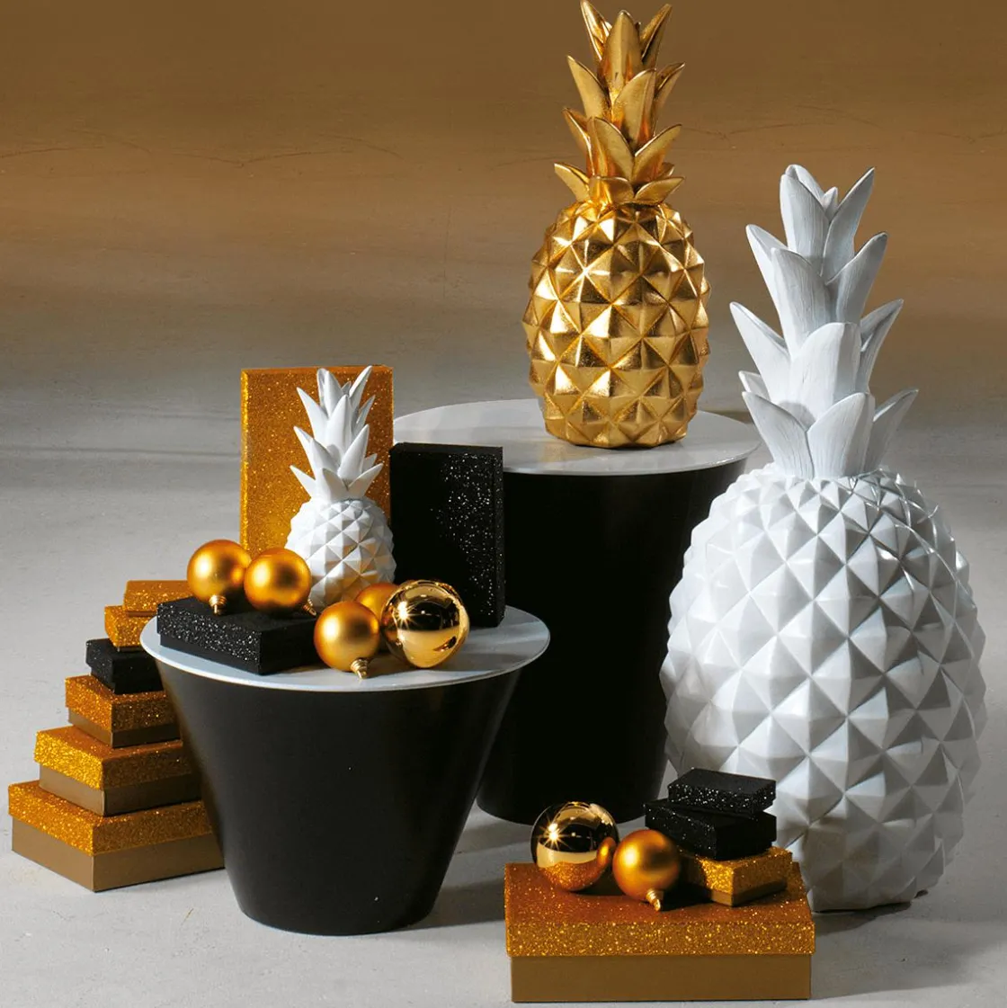 DecoWoerner Cajas De Regalo>Cajas De Cartón De Regalo Color Dorado, 10 Pz.