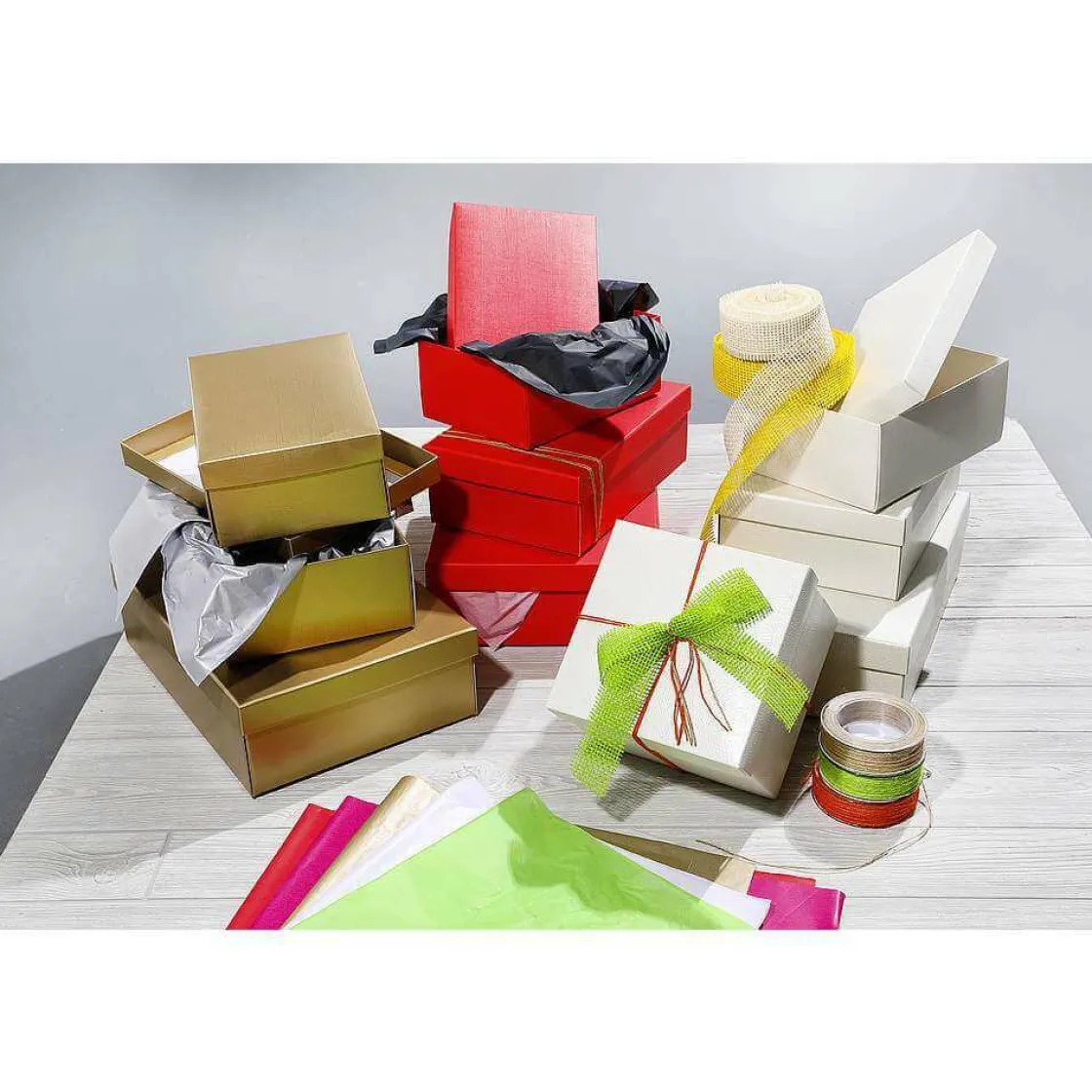 DecoWoerner Cajas De Regalo>Cajas De Regalo 38 X 26 X 10 Cm, Rojas 10 Unidades