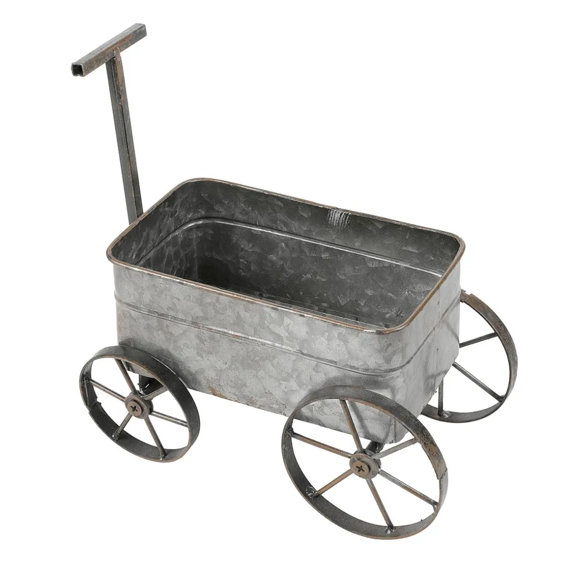 DecoWoerner Decoración De Primavera>Carrito Decorativo De Metal Para Tirar 47 Cm