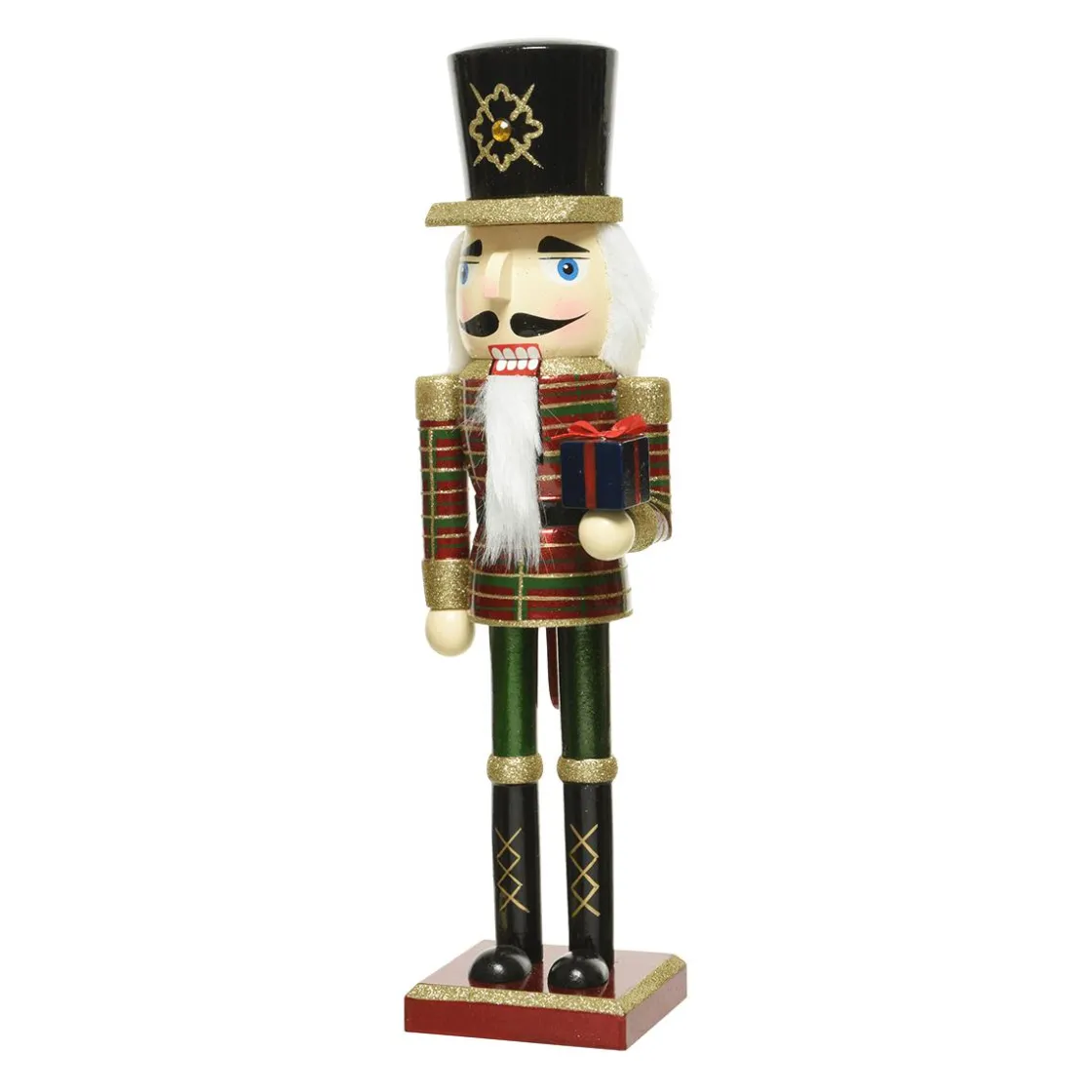 DecoWoerner Figuras De Navidad>Cascanueces Con Regalo De Madera 38 Cm