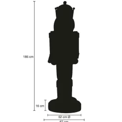 DecoWoerner Decoración Navideña Xxl>Cascanueces "Rey", 185 Cm