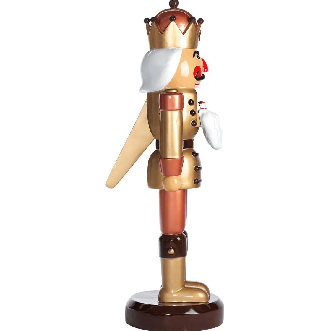 DecoWoerner Decoración Navideña Xxl>Cascanueces Rey -marrón 185 Cm