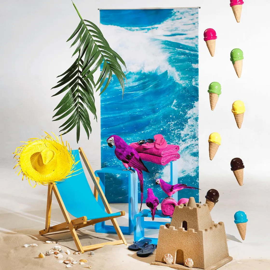 DecoWoerner Decoración De Verano>Castillo De Arena Decorativo Altura 40 Cm
