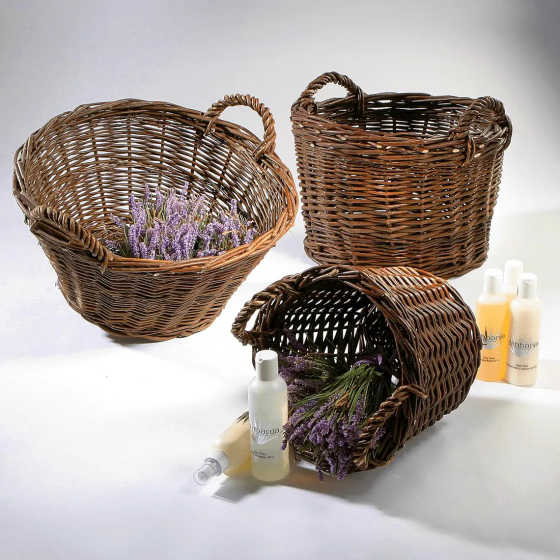 DecoWoerner Decoración De Otoño|Macetas Y Artículos De Decoración>Cesta De Mimbre Ø 43 Cm