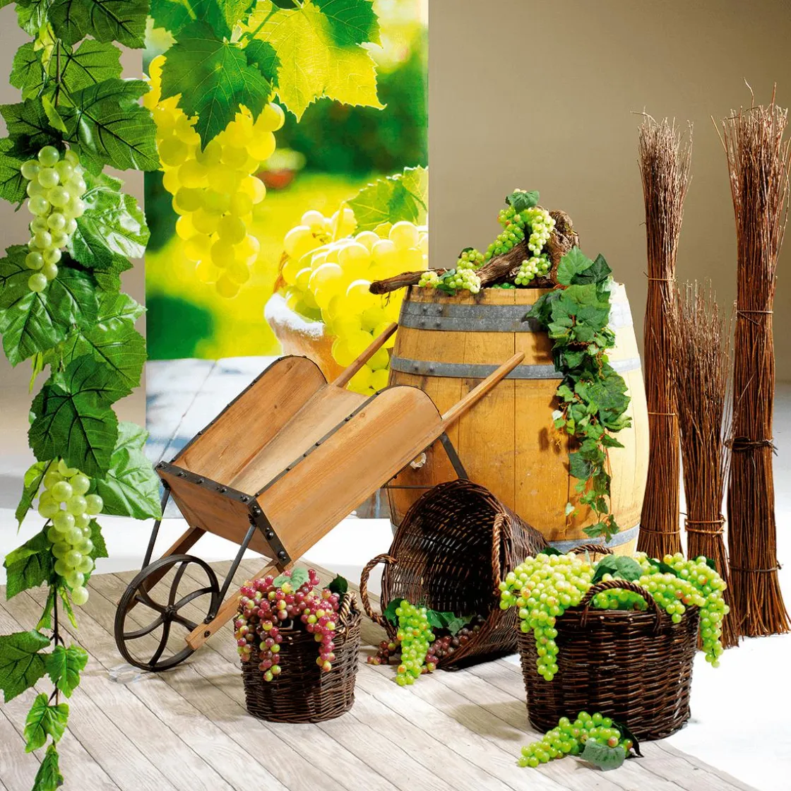DecoWoerner Decoración De Otoño|Macetas Y Artículos De Decoración>Cesta De Mimbre 24 Cm