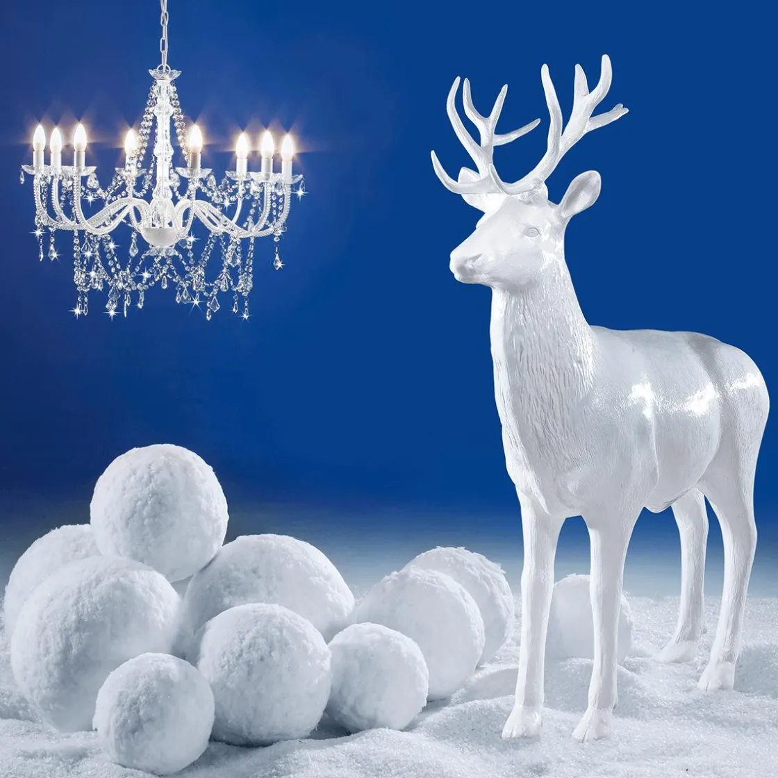 DecoWoerner Decoración De Animales|Decoración Navideña Xxl>Ciervo Deco De 231 Cm De Altura,