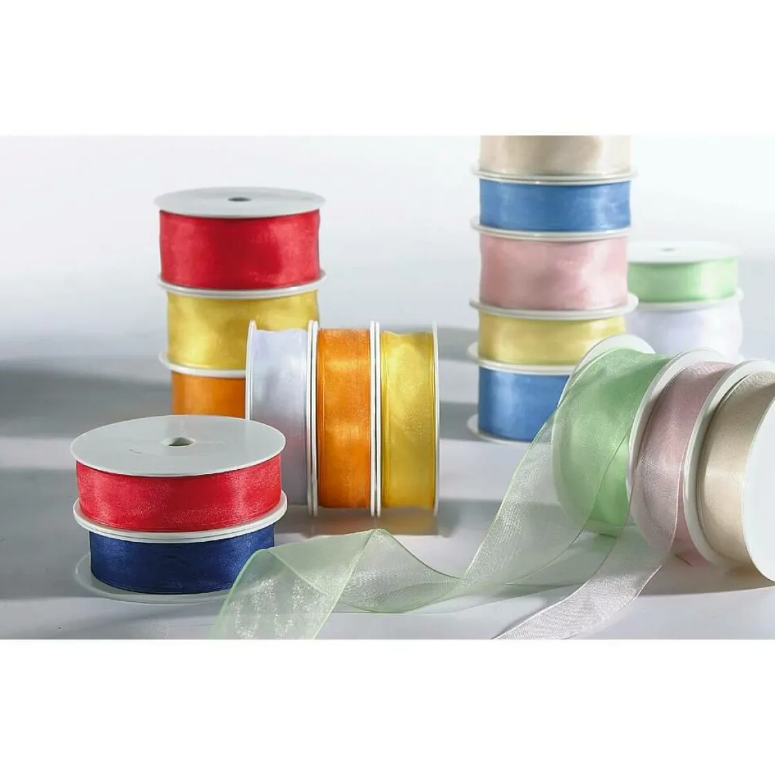 DecoWoerner Cintas De Regalo>Cinta De Chifón, Anchura 38 Mm, Color Claro