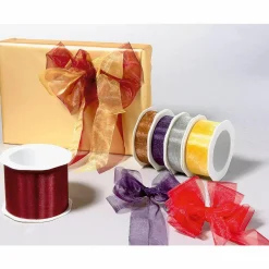 DecoWoerner Cintas De Regalo>Cinta De Gasa 70 Mm, 25 M, Roja
