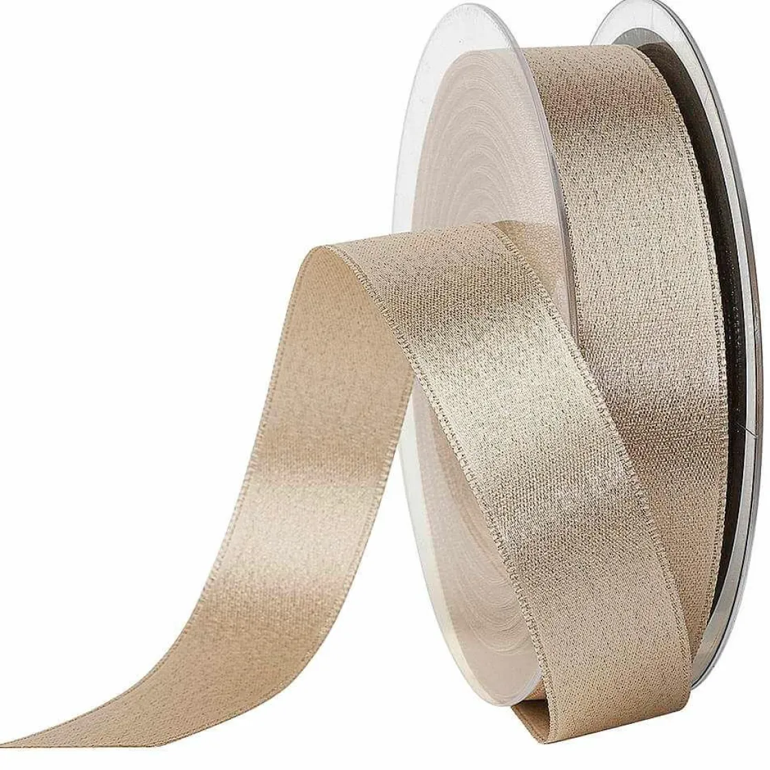 DecoWoerner Cintas De Regalo>Cinta De Satén Mica, 25 Mm, 20 M, Crema
