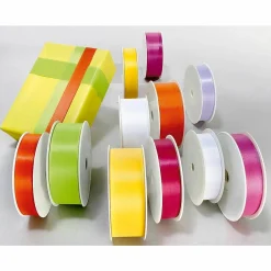 DecoWoerner Cintas De Regalo>Cinta De Tafetán Con Orillo 40 Mm, 50 M, Claro