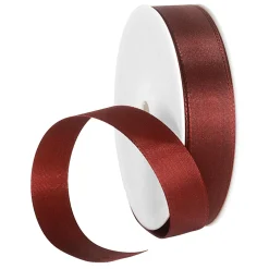DecoWoerner Cintas De Regalo>Cinta De Tafetán Con Orillo 15 Mm, 50 M Vino