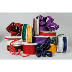 DecoWoerner Cintas De Regalo>Cinta De Tela Con Borde Dorado, 40 Mm, 25 M,