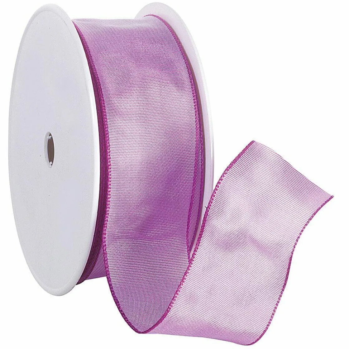 DecoWoerner Cintas De Regalo>Cinta De Tela Con Bordes De Alambre, Color Fucsia, Anchura 40 mm
