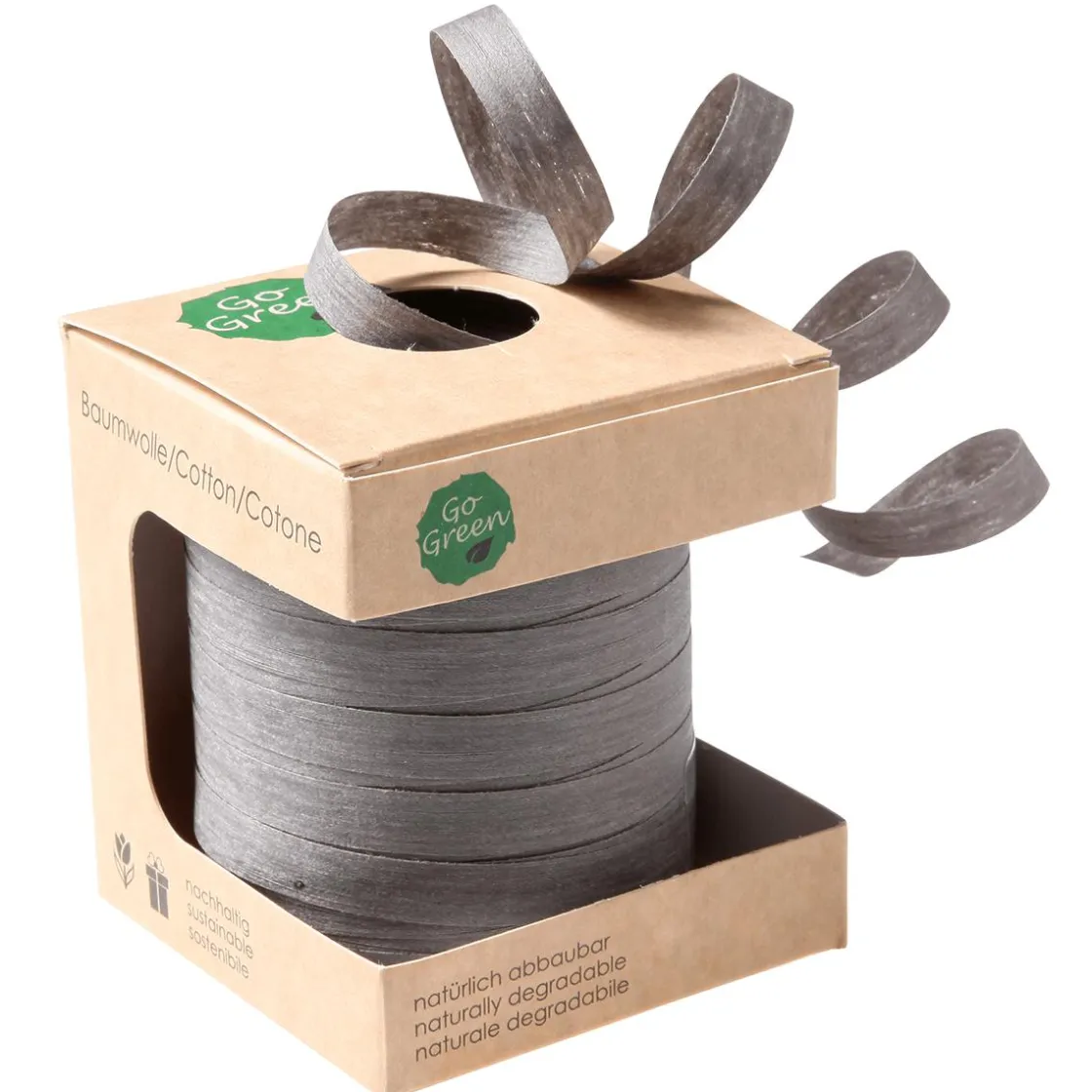 DecoWoerner Cintas De Regalo|Go Green - Envoltorio Para Regalo Ecológico>Cinta Ecológica De Rayas 10 Mm 100 M