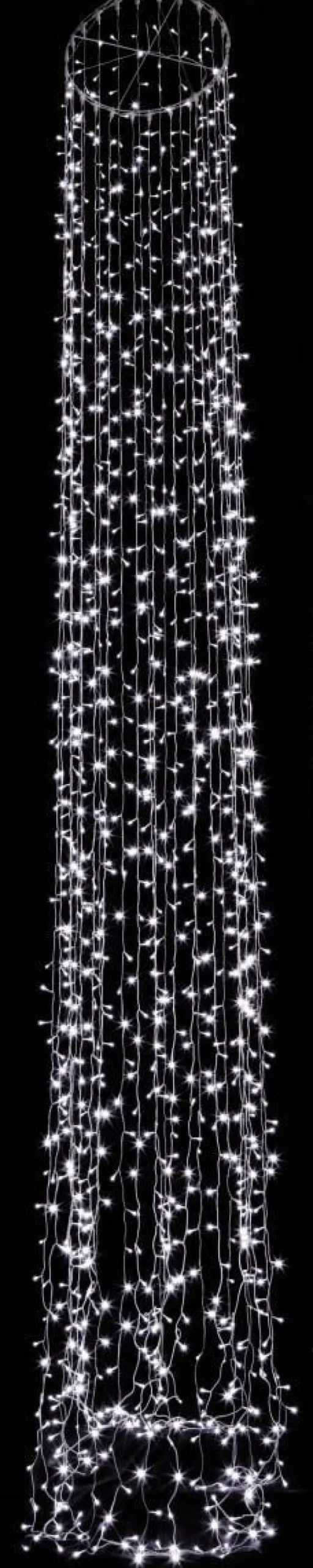 DecoWoerner Luces De Navidad>Colgante De Cadenas De Luces LED, Luz Blanca, 300 Cm, Ø 65 Cm