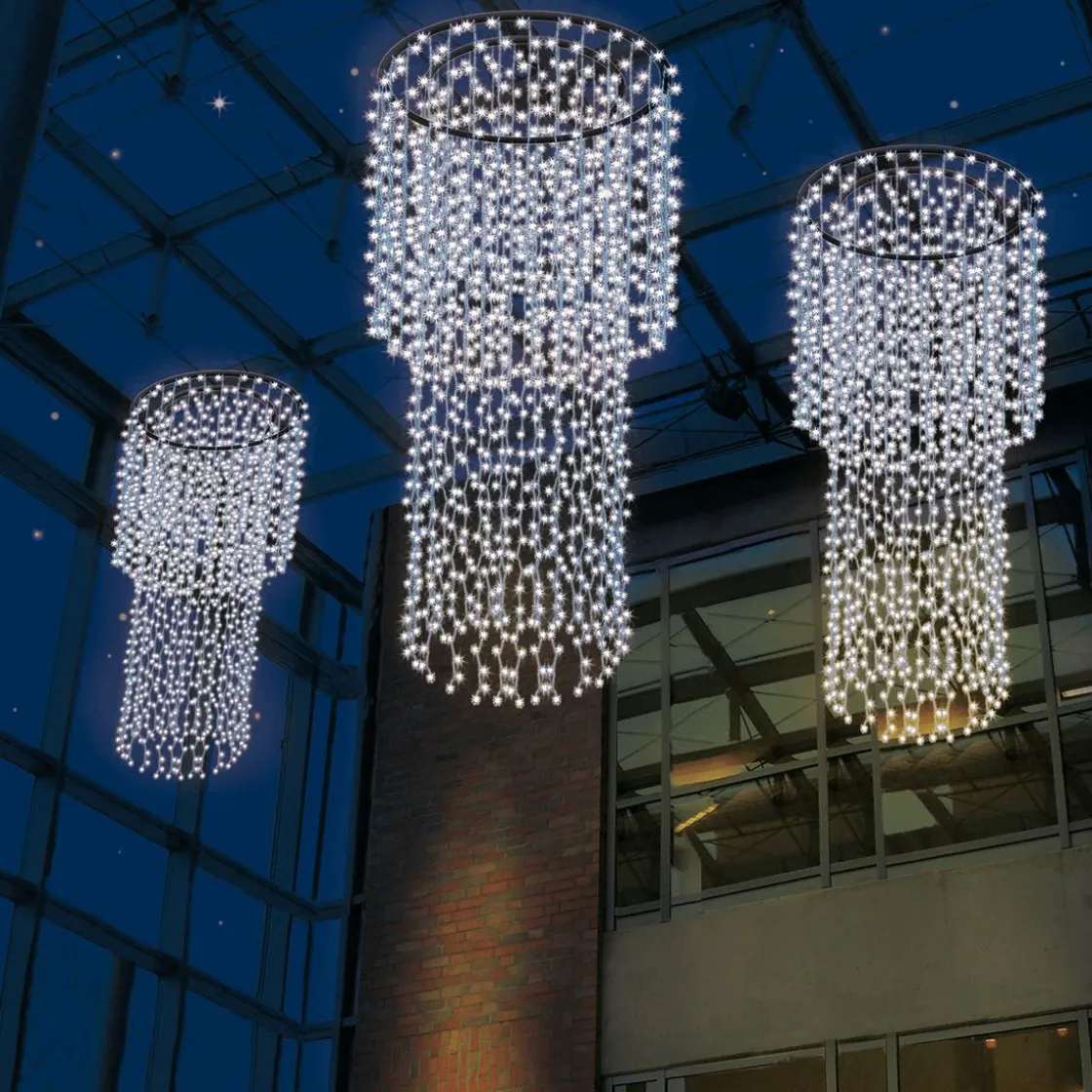 DecoWoerner Luces De Navidad>Colgante De Cadenas De Luces LED 24V Para Interiores, 720 LED, 300 X 100 Cm