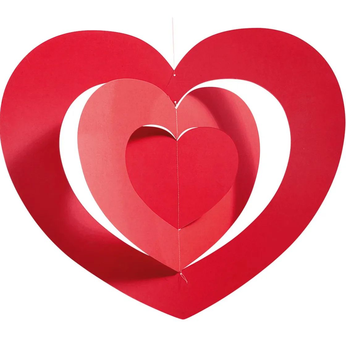 DecoWoerner Decoración Temática>Colgante De Corazones XXL Ø 85 Cm, Poco Inflamable