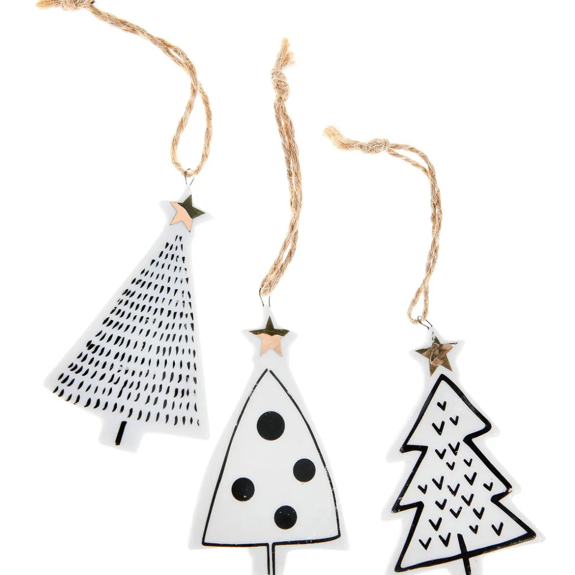 DecoWoerner Figuras De Navidad>Colgante Decorativo Abeto 8,5 Cm 3 Piezas