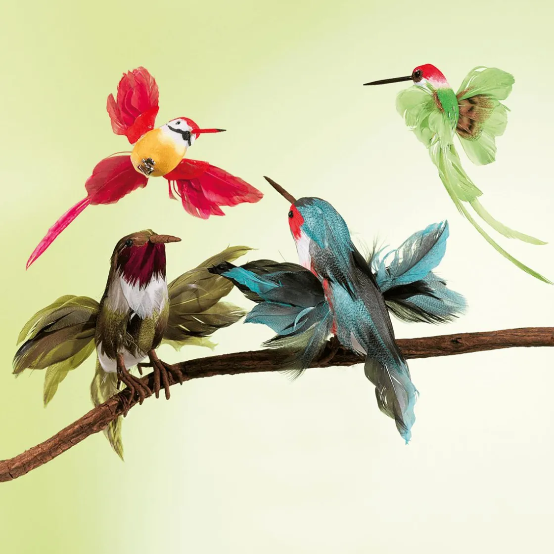 DecoWoerner Decoración De Animales|Decoración De Verano>Colibríes Decorativos 18 Cm , 3 Piezas