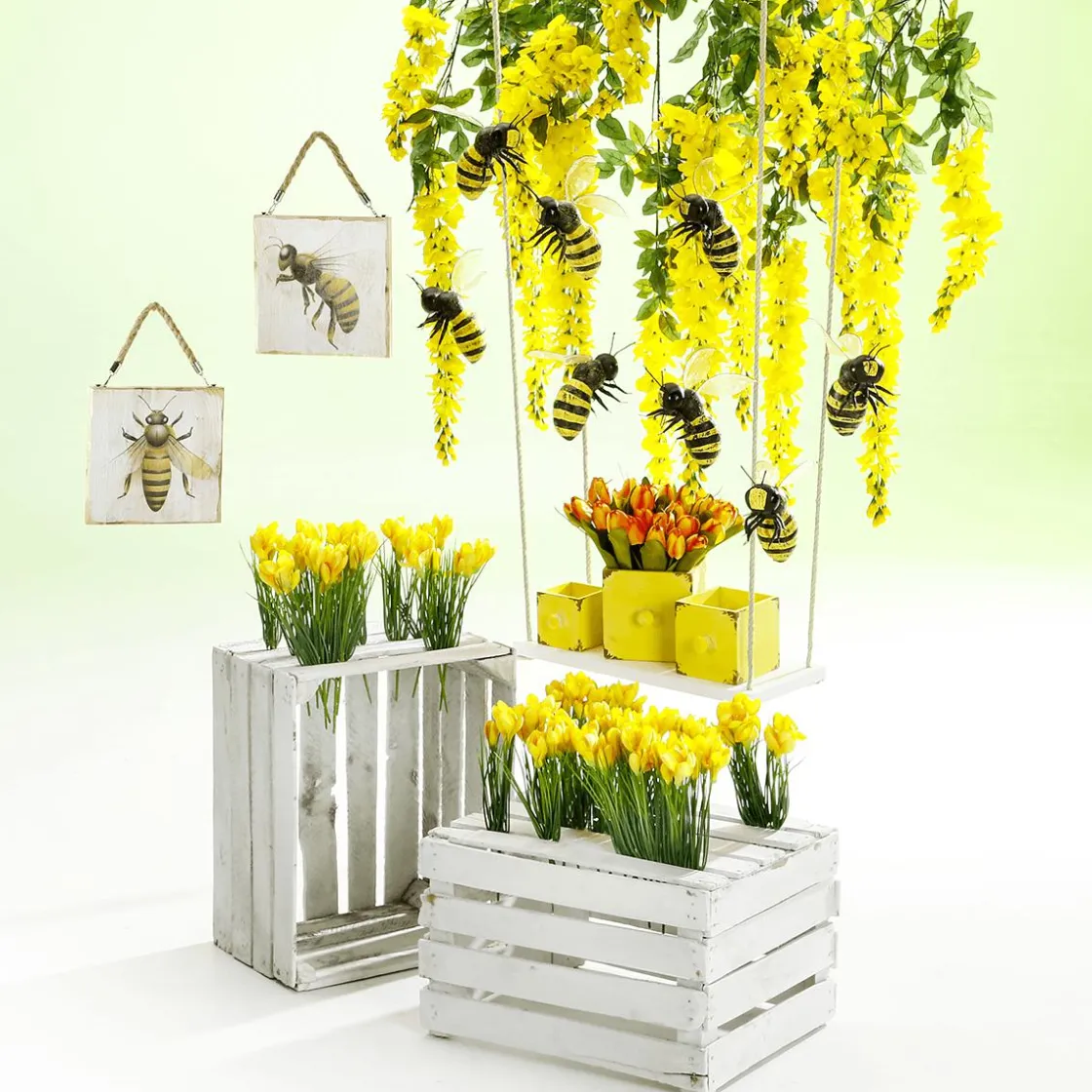 DecoWoerner Decoración De Verano|Decoración De Primavera>Columpio Decorativo, Longitud: 155 Cm