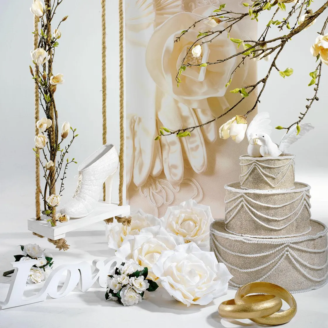 DecoWoerner Decoración De Verano|Decoración De Primavera>Columpio Decorativo, Longitud: 155 Cm