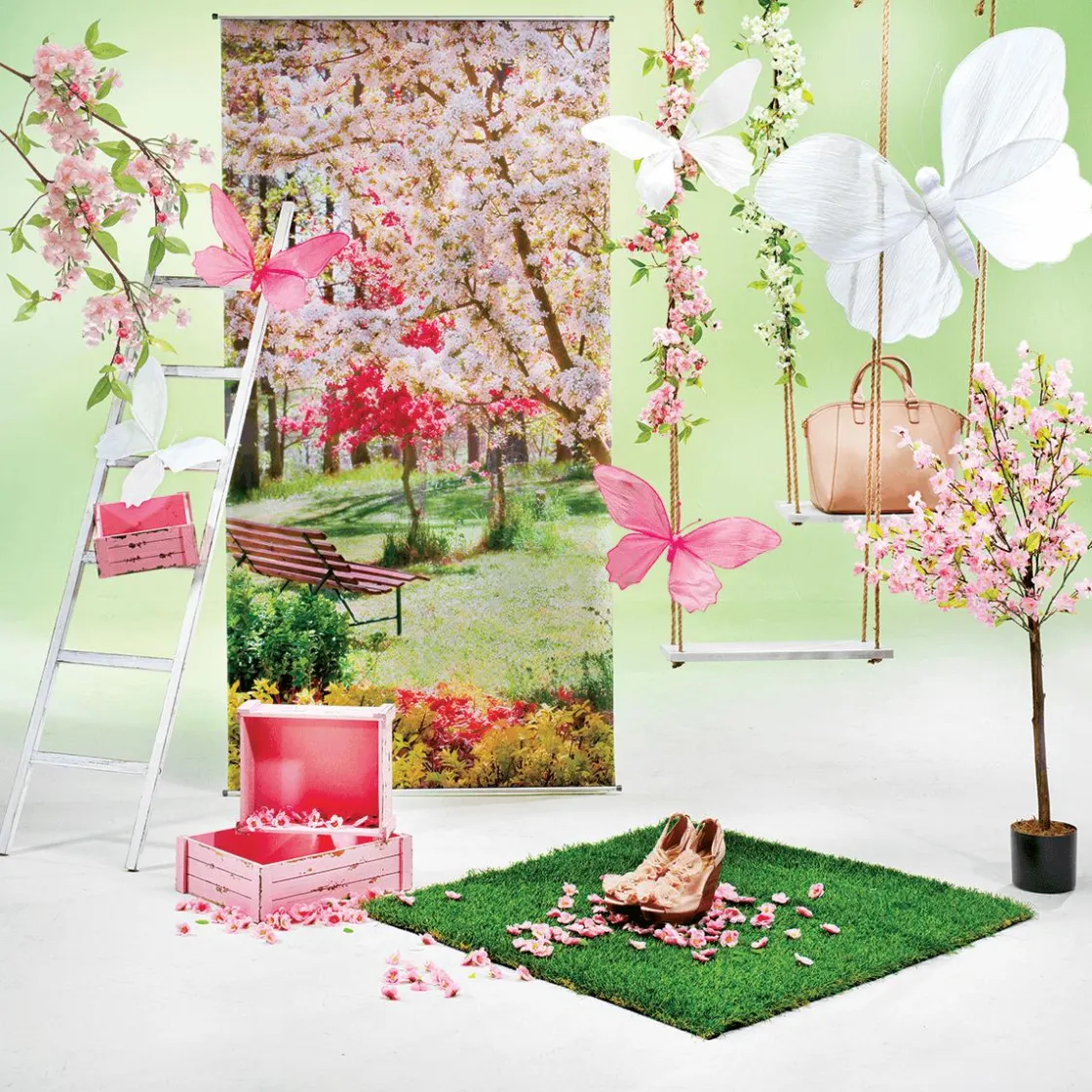 DecoWoerner Decoración De Verano|Decoración De Primavera>Columpio Decorativo, Longitud: 155 Cm