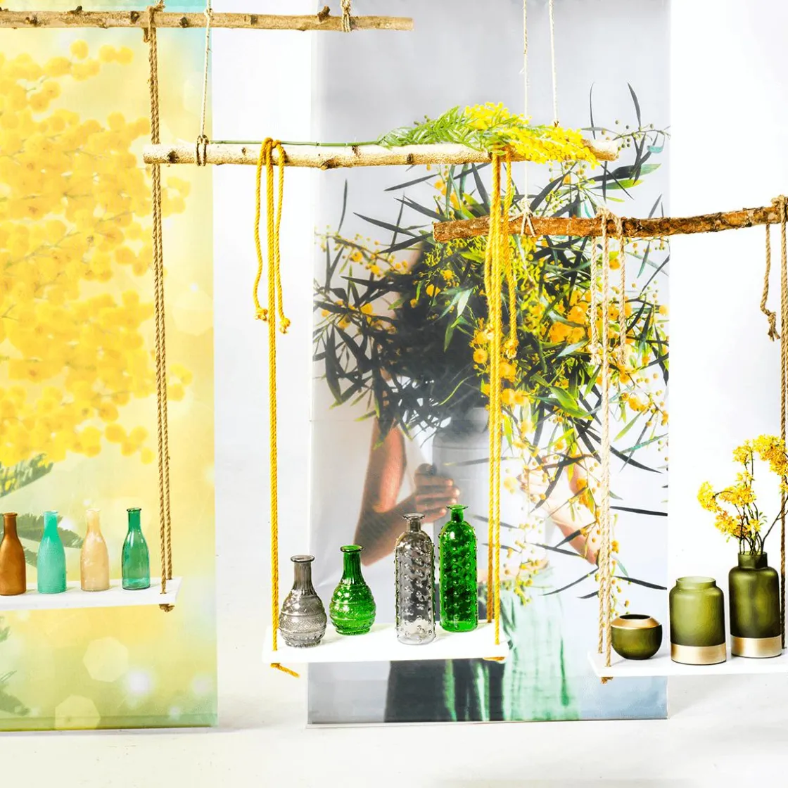 DecoWoerner Decoración De Verano|Decoración De Primavera>Columpio Decorativo, Longitud: 155 Cm