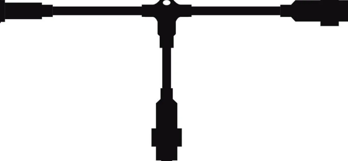 DecoWoerner Luces De Navidad>Conector En T Para LED Profi System, Negro