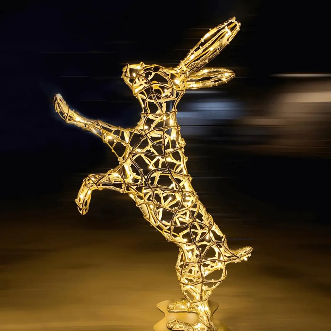 DecoWoerner Luz Decorativa>Conejito XXL Con Luz LED Para Exterior, 110 Cm