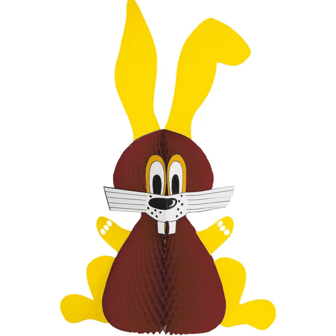 DecoWoerner Decoración De Pascua>Conejo De Pascua De Papel De Panal Amarillo