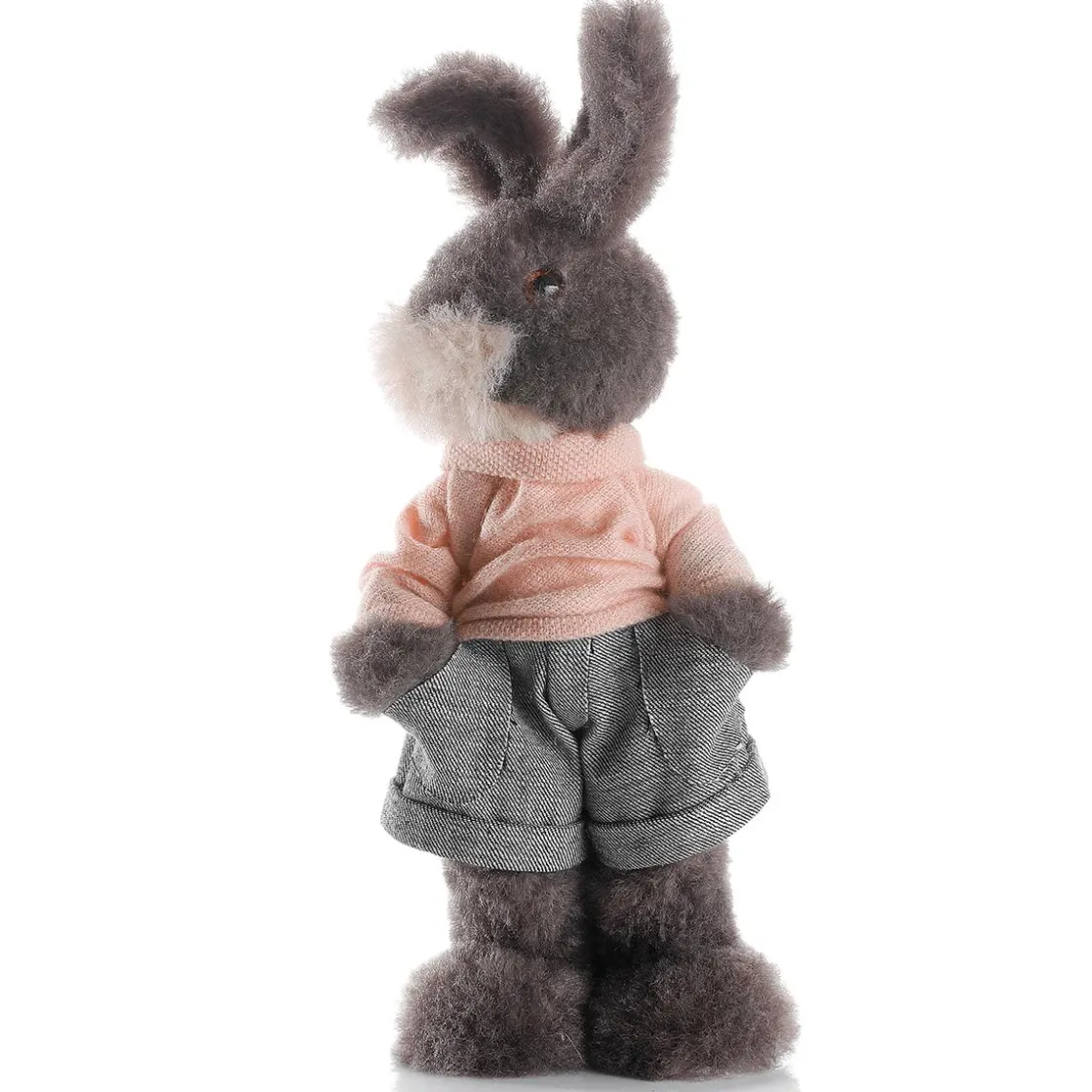 DecoWoerner Decoración De Animales|Decoración De Pascua>Conejo De Pascua De Peluche Deco De 40 Cm De Altura,