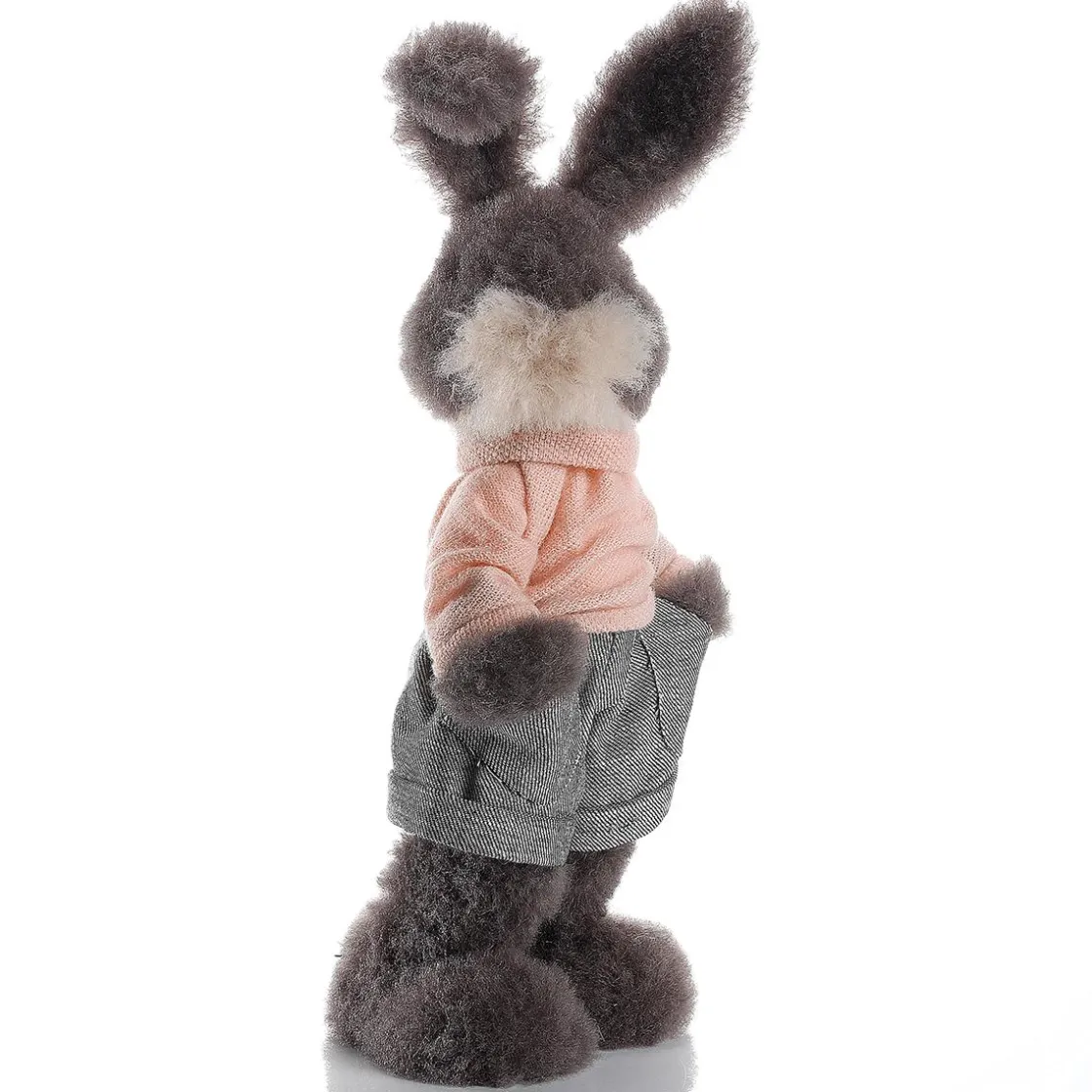 DecoWoerner Decoración De Animales|Decoración De Pascua>Conejo De Pascua De Peluche Deco De 40 Cm De Altura,