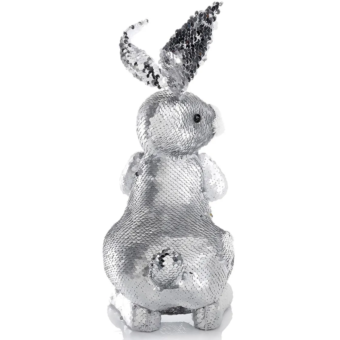DecoWoerner Decoración De Animales|Decoración De Pascua>Conejo De Pascua Decorativo Con Lentejuelas Reversibles , 35 Cm