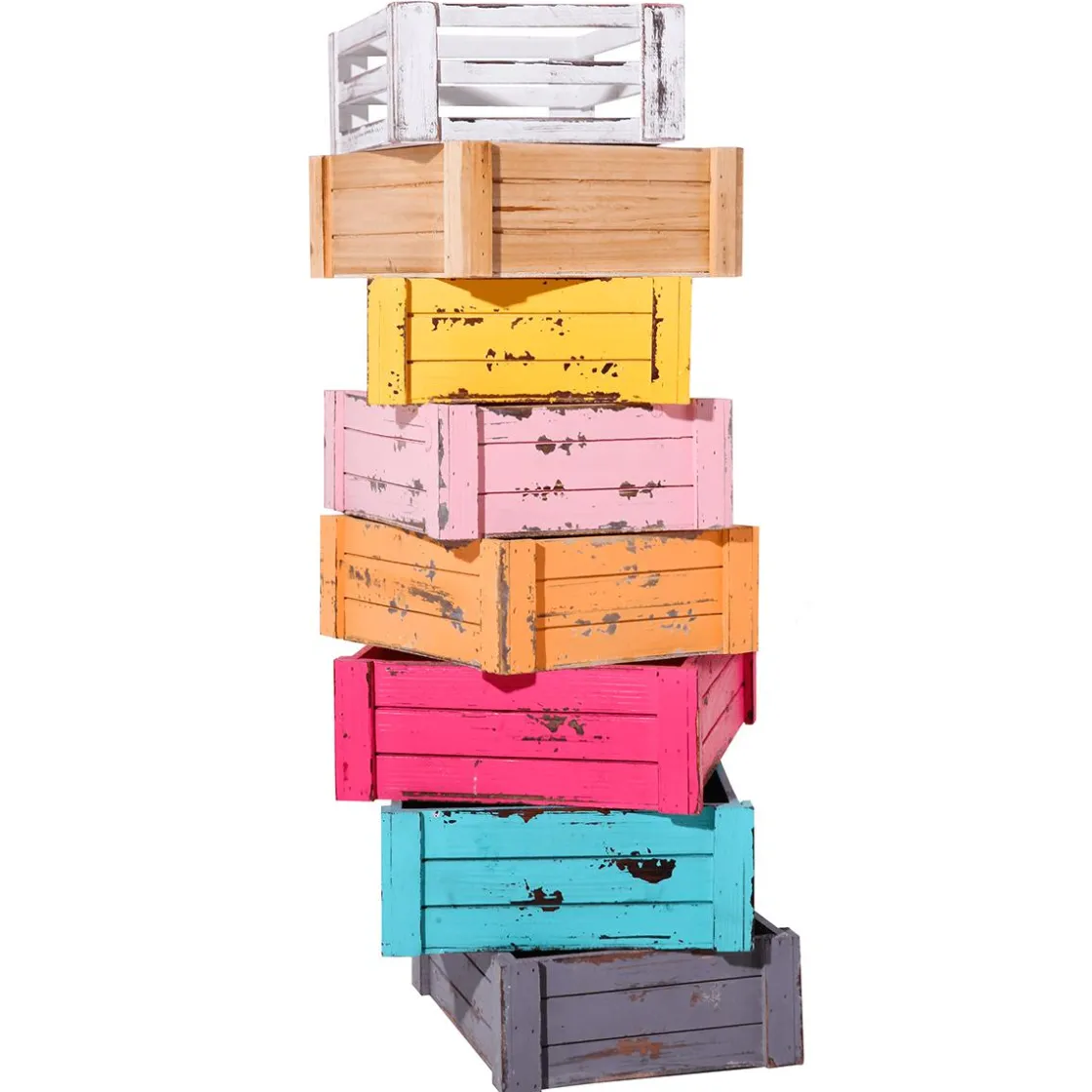 DecoWoerner Expositores Para Tiendas|Macetas Y Artículos De Decoración>Conjunto De Cajas De Madera,